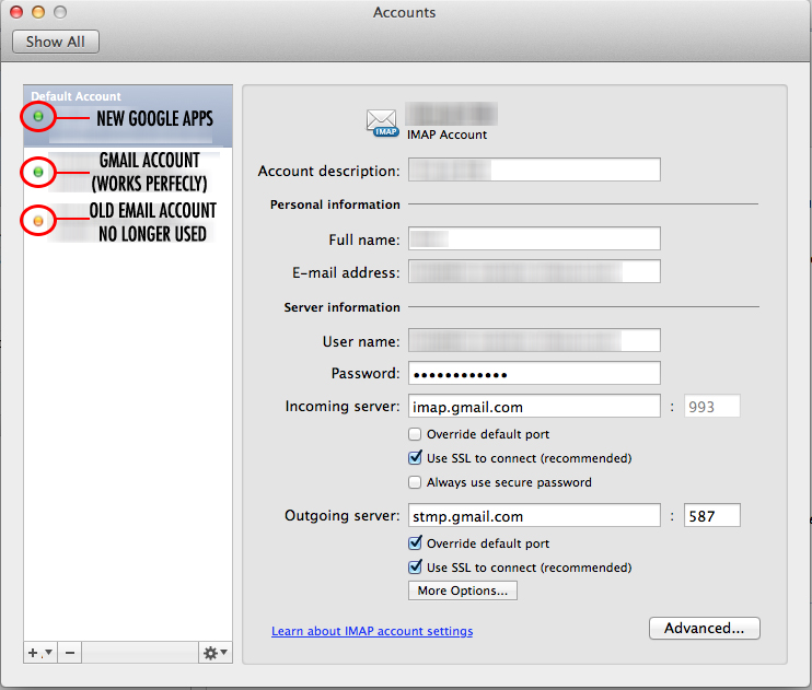 Outlook on mac account settings